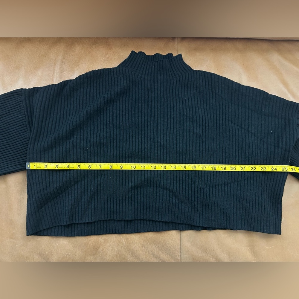 Black Ribbed Sweater - Picture 3 of 5